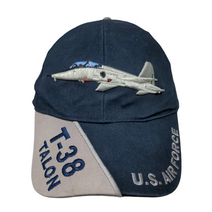 U.S. Air Force T-38 Talon Strapback Hat Blue OSFM Embroidered Eagle Crest