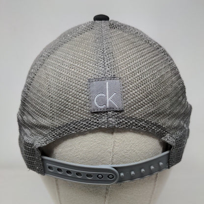 Calvin Klein Snapback Mesh Back Trucker Hat Black One Size Colorblock