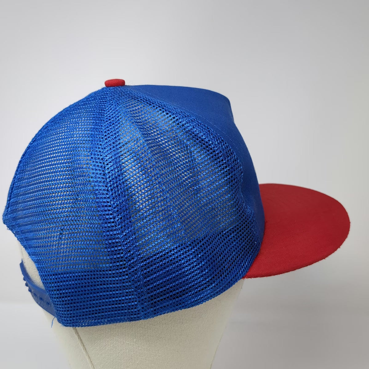 Designer Award Headwear Trucker Hat Blue Red One Size Mesh Back Skippers Logo