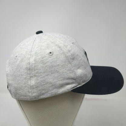 Nike Snapback Hat Gray Black OS Tennis Swoosh Cotton Patch Logo Brim Vintage