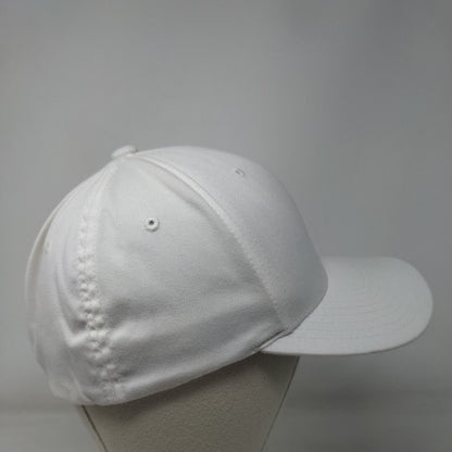Flexfit Fitted Hat White Size L/XL Vented Holes 6 Panel Blank Yupoong