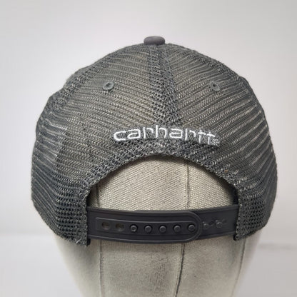 Carhartt Trucker Hat Gray One Size Mesh Back Snapback Logo Patch Workwear Canvas