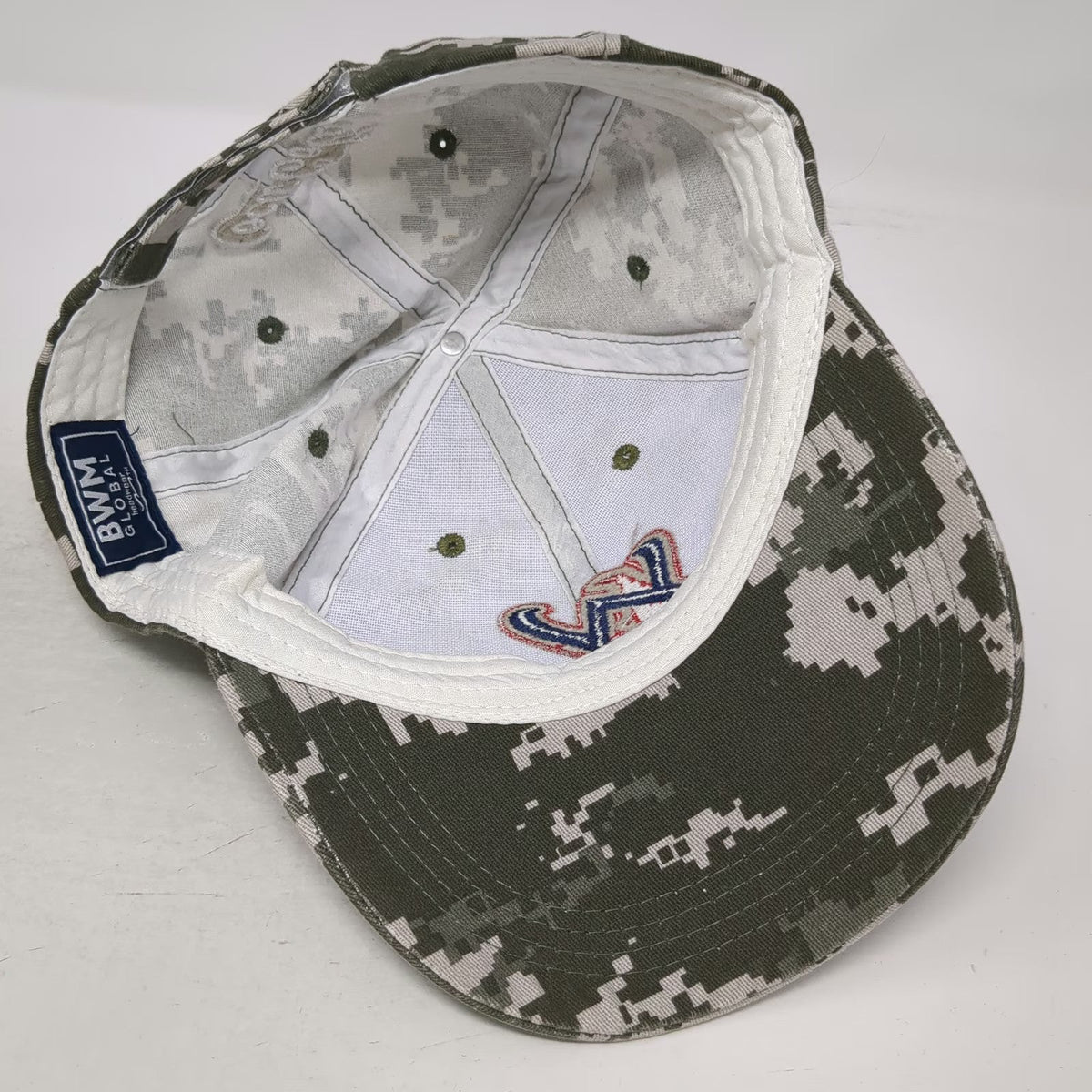 BWM Global Baseball Cap Green OSFM Digital Camo Coca-Cola W Eagle Logo Hat Strap