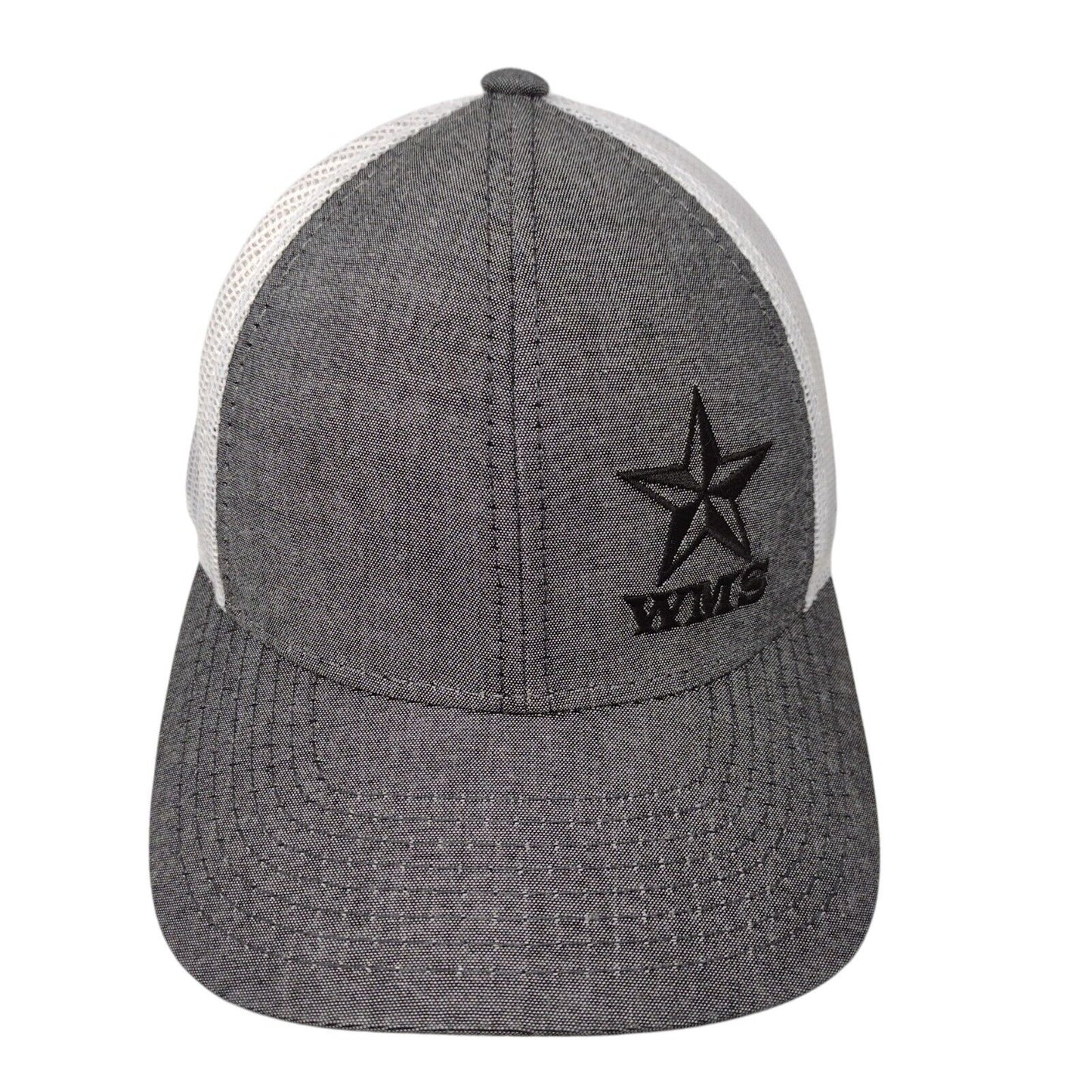 WMS Star Strapback Mesh Back Trucker Hat Gray OSFA Outdoor Cap