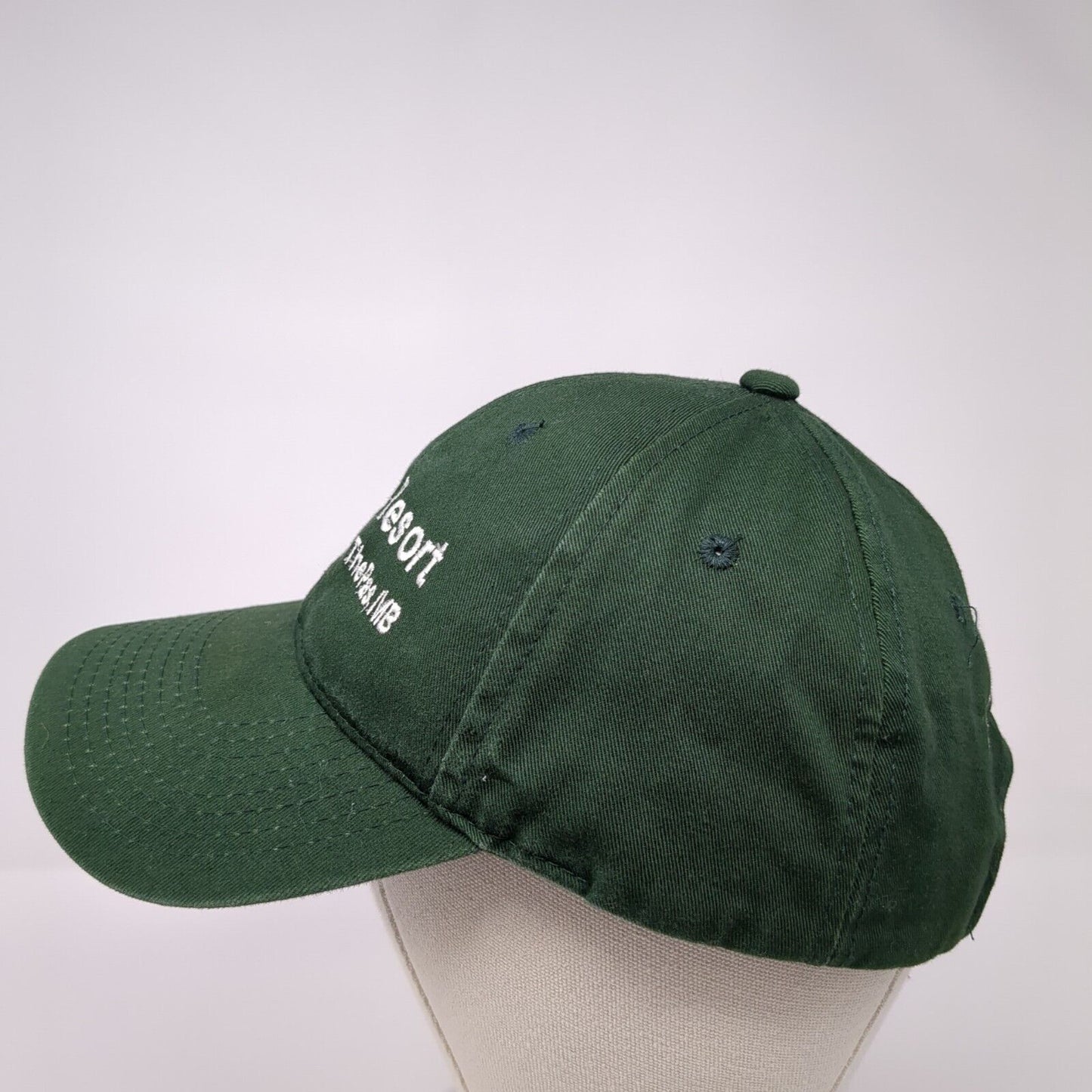 Nootin Resort Strapback Hat Green One Size Adjustable Embroidered
