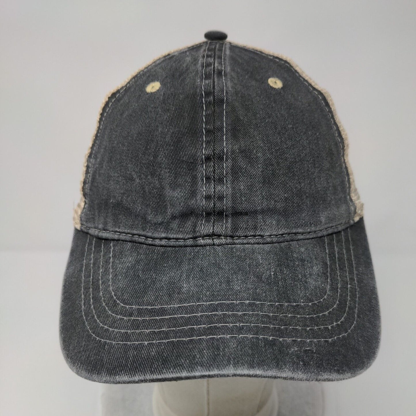 Unbranded Snapback Mesh Back Trucker Hat Gray OSFM Colorblock 6 Panel