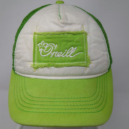 O'Neill Trucker Hat Green One Size Mesh Back Snapback Logo Patch Floral Print