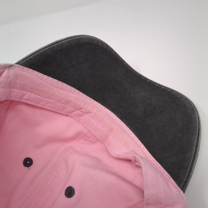 J. America Strapback Hat Pink One Size Adjustable Colorblock 6 Panel