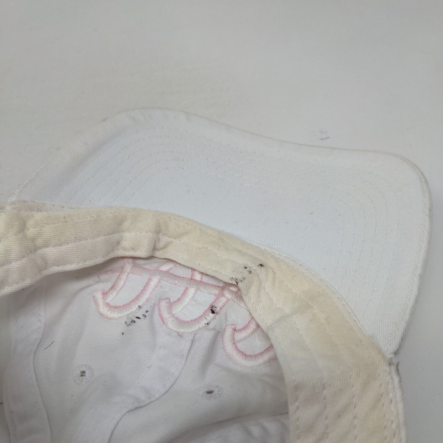 Newhattan Slideback Hat White OSFA Embroidered Logo Adjustable