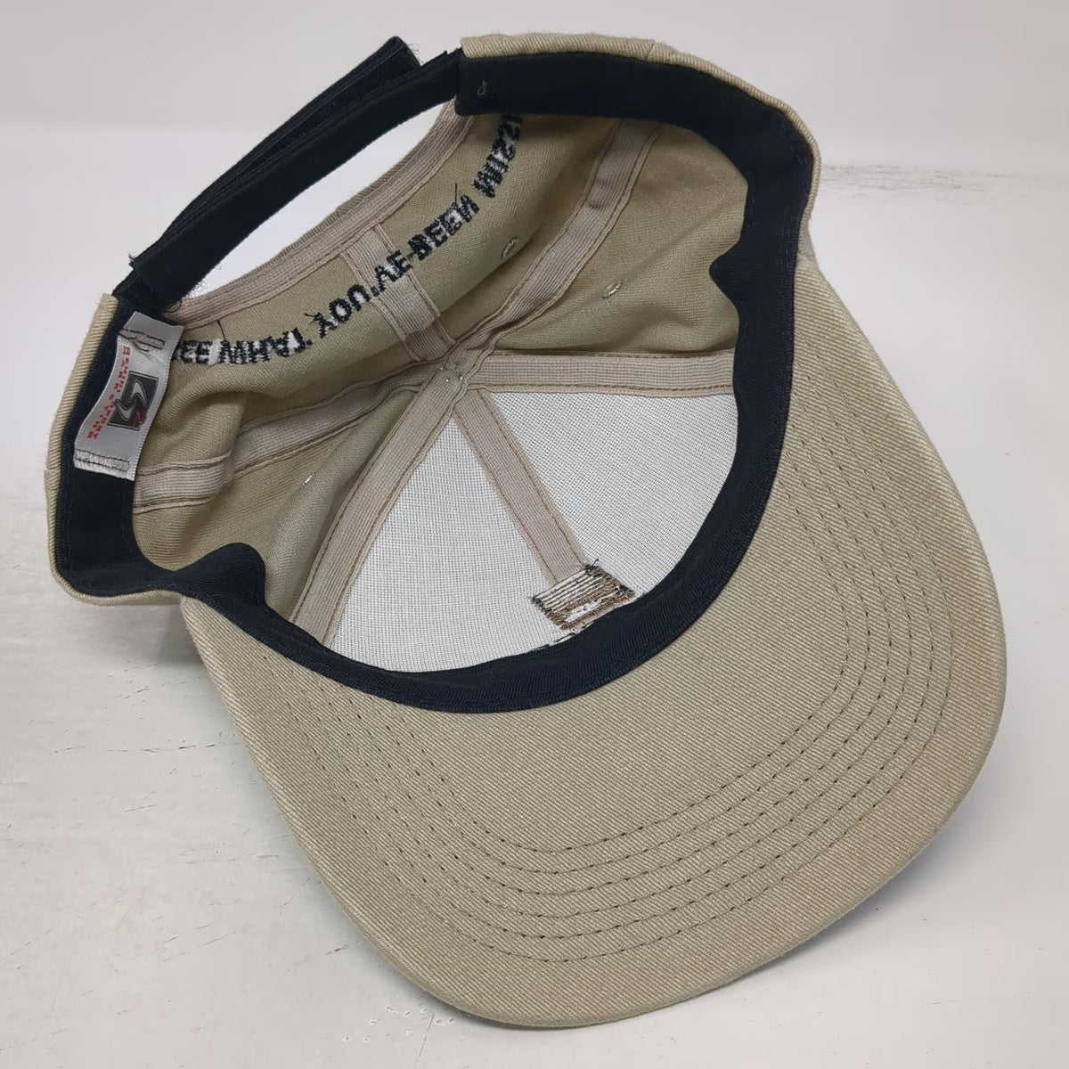 Gemini Sport Marketing Baseball Cap Beige Black One Size Bottom Line Fishing Hat