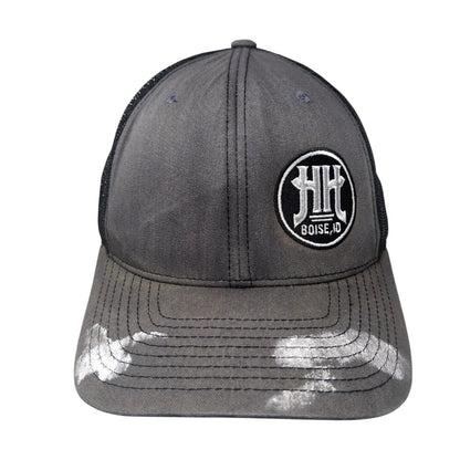 HH Boise, ID Snapback Mesh Back Trucker Hat Gray Adjustable The Hyde House