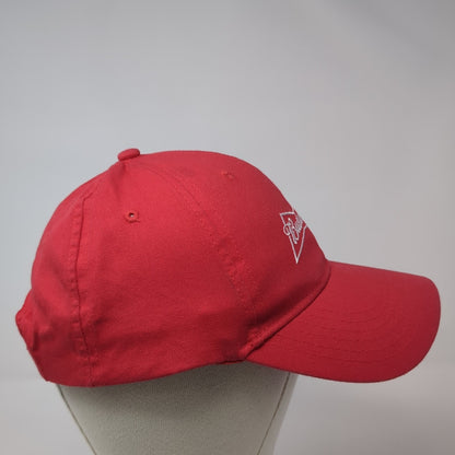 Budweiser Snapback Hat Red One Size Adjustable Embroidered 6 Panel Cotton
