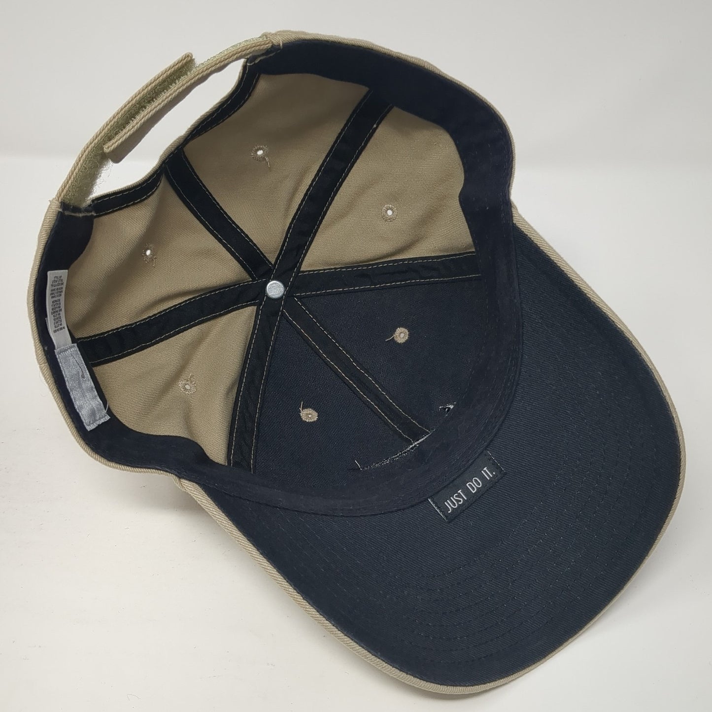 Nike Just Do It Strapback Baseball Cap Brown One Size Adjustable Embroidered