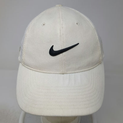 Nike Baseball Cap White One Size Mesh Back RZN Golf Swoosh Performance Hat
