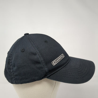 Chipotle Strapback Hat Black One Size Adjustable Embroidered Loomstate
