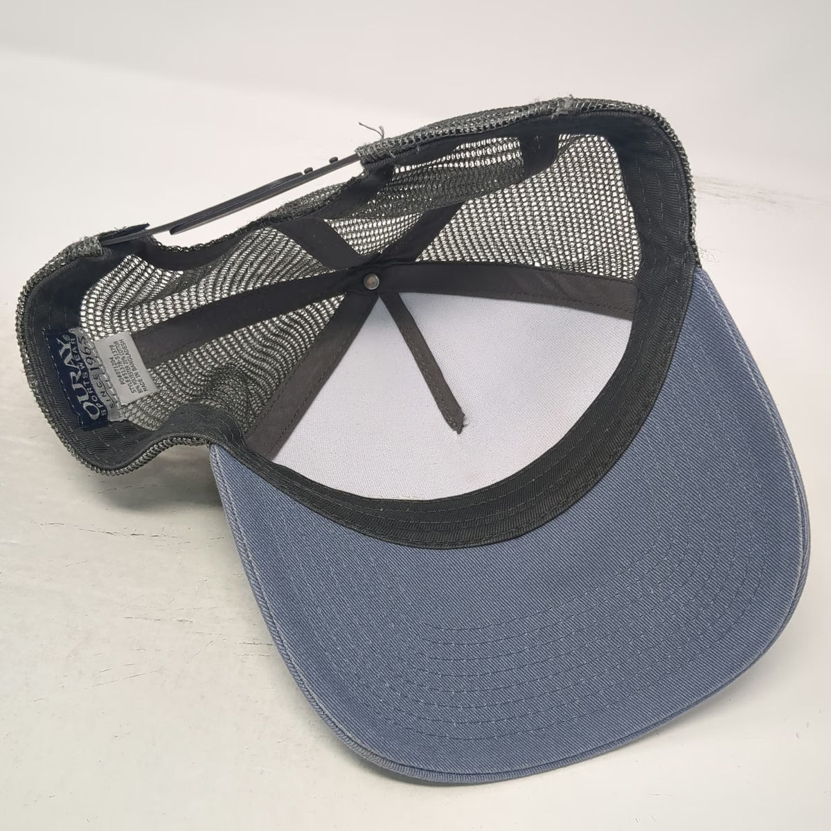 Ouray Sportswear Trucker Hat Blue Gray One Size Spindarella Bicycle Forest Mesh