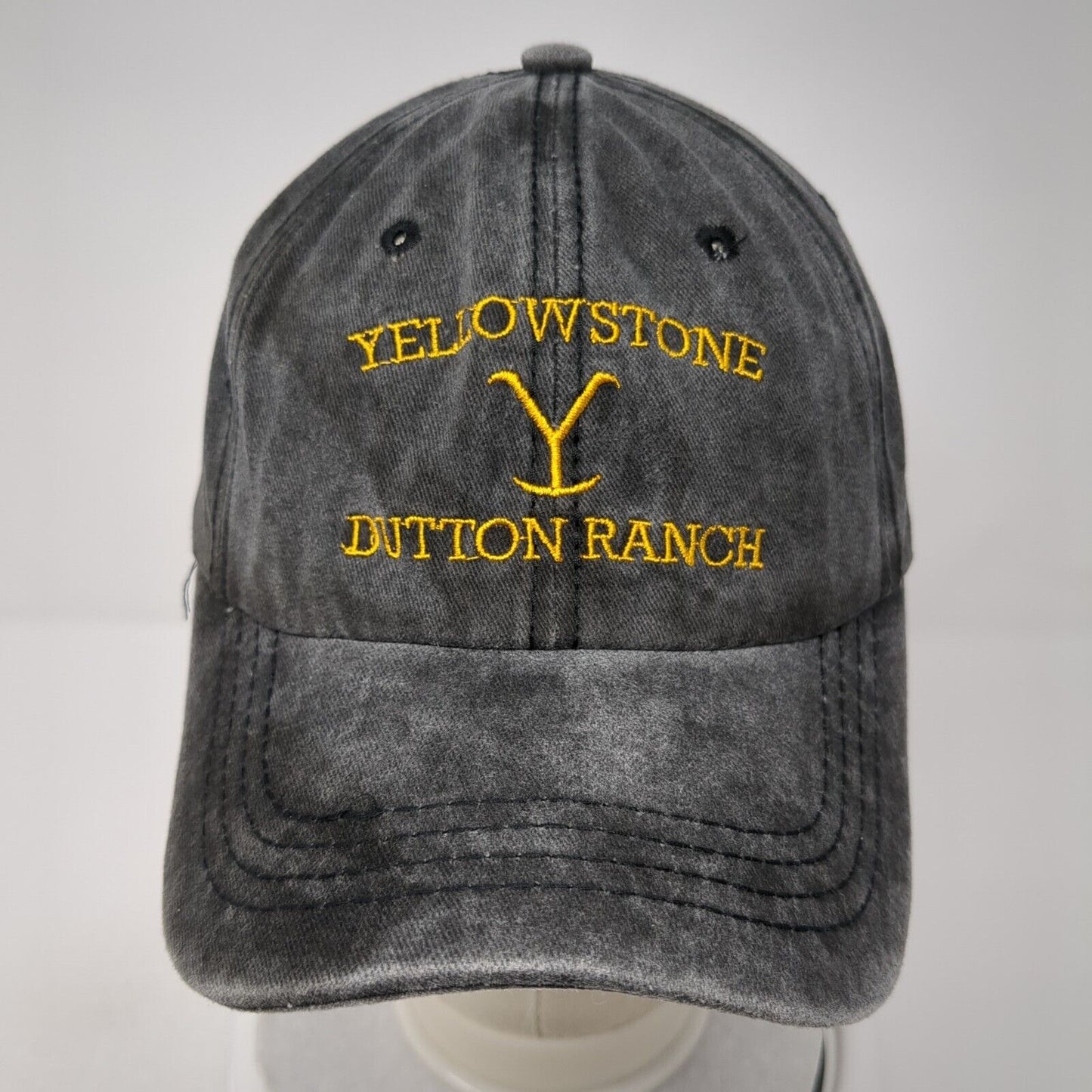 Yellowstone Dutton Ranch Slideback Hat Gray One Size Solid Embroidered