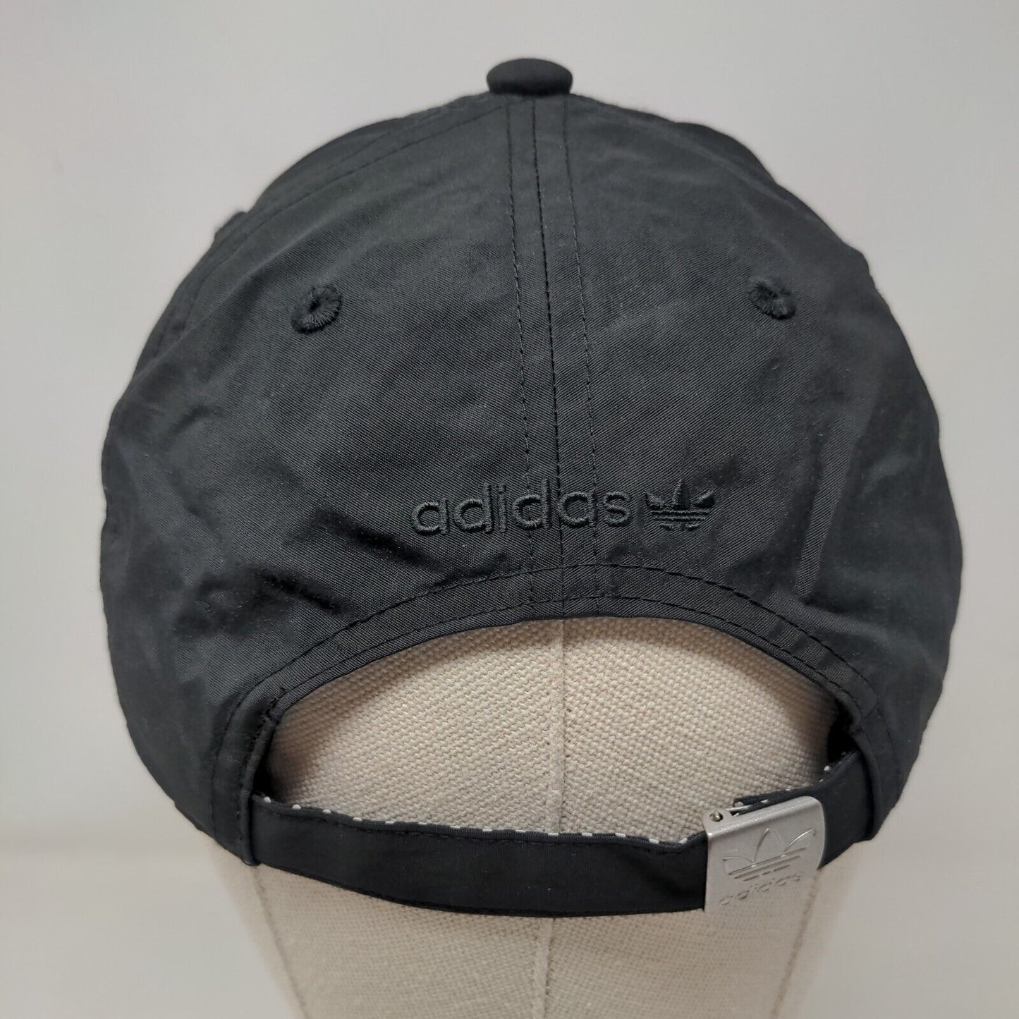 Adidas Slideback Hat Black OSFM Adjustable Embroidered Vented Holes 6 Panel