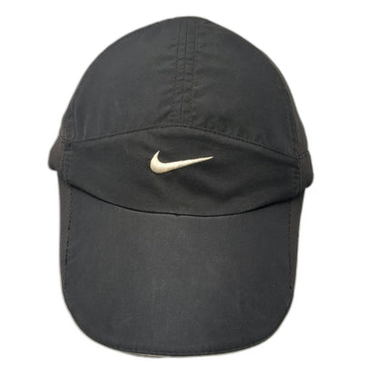 Nike Baseball Cap Black One Size Dri-FIT Mesh Strapback Reflective Running Hat