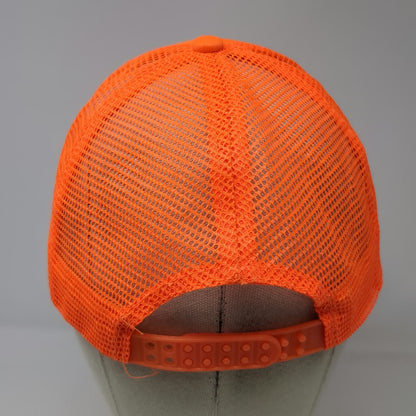 Daystone Trucker Hat Orange One Size Maine Outdoor Education Instructor Mesh Cap