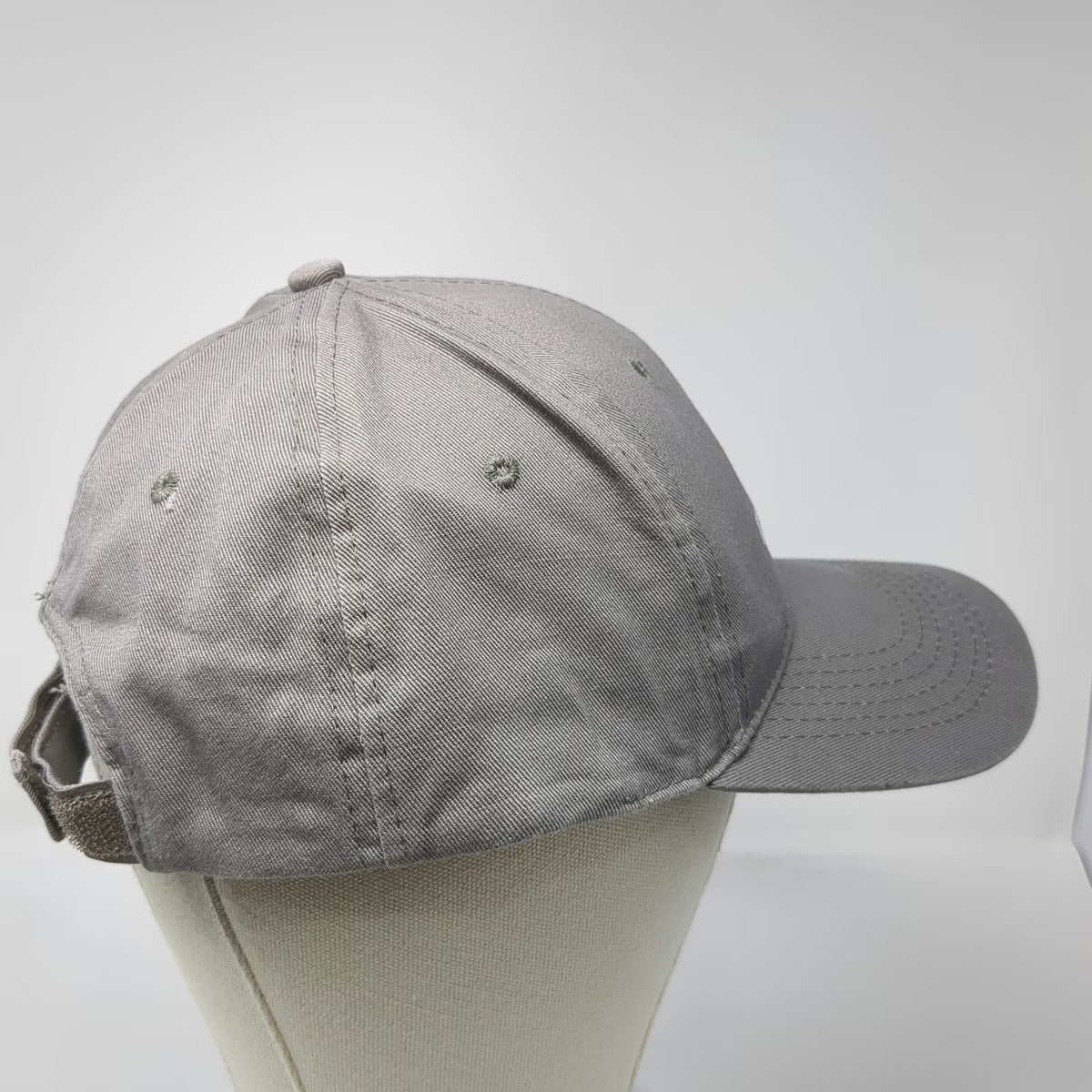 Micanan Baseball Cap Gray One Size Embroidered Logo Strapback Cotton 6 Panel Hat