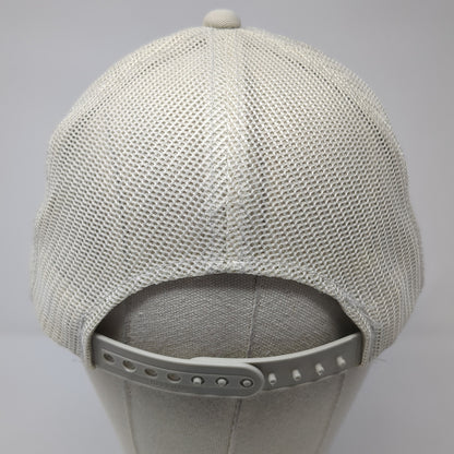 Heavy Duty Grandpa Trucker Hat Beige One Size Adjustable Mesh Back Signatures