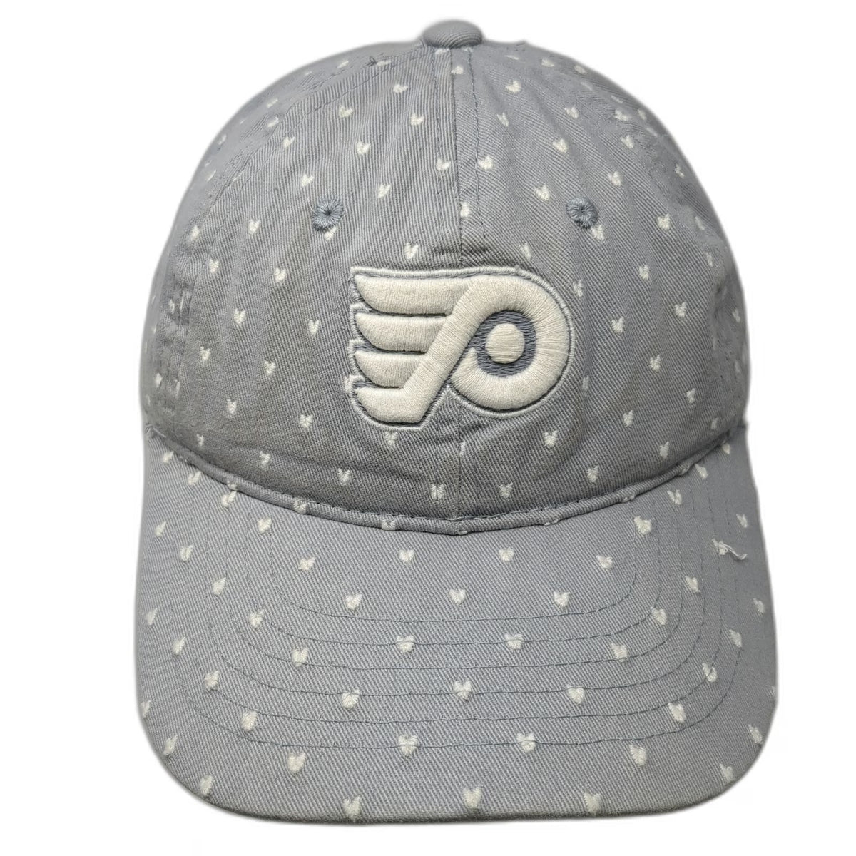 Philadelphia Flyers NHL Zephyr Gray One Size Cap All Over Dot Pattern Strapback