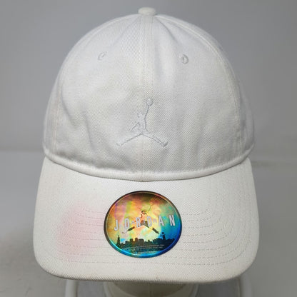 Jordan Baseball Cap White One Size Tonal Jumpman Logo Slideback Adjustable Hat
