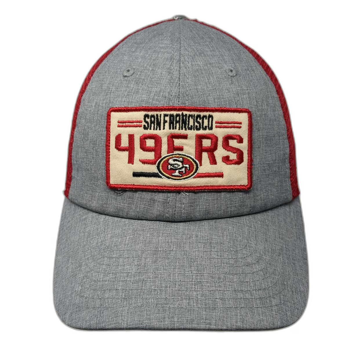 NFL Team Apparel San Francisco 49ers Gray Red One Size Trucker Hat Mesh Snapback