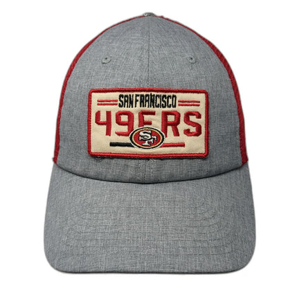 NFL Team Apparel San Francisco 49ers Gray Red One Size Trucker Hat Mesh Snapback