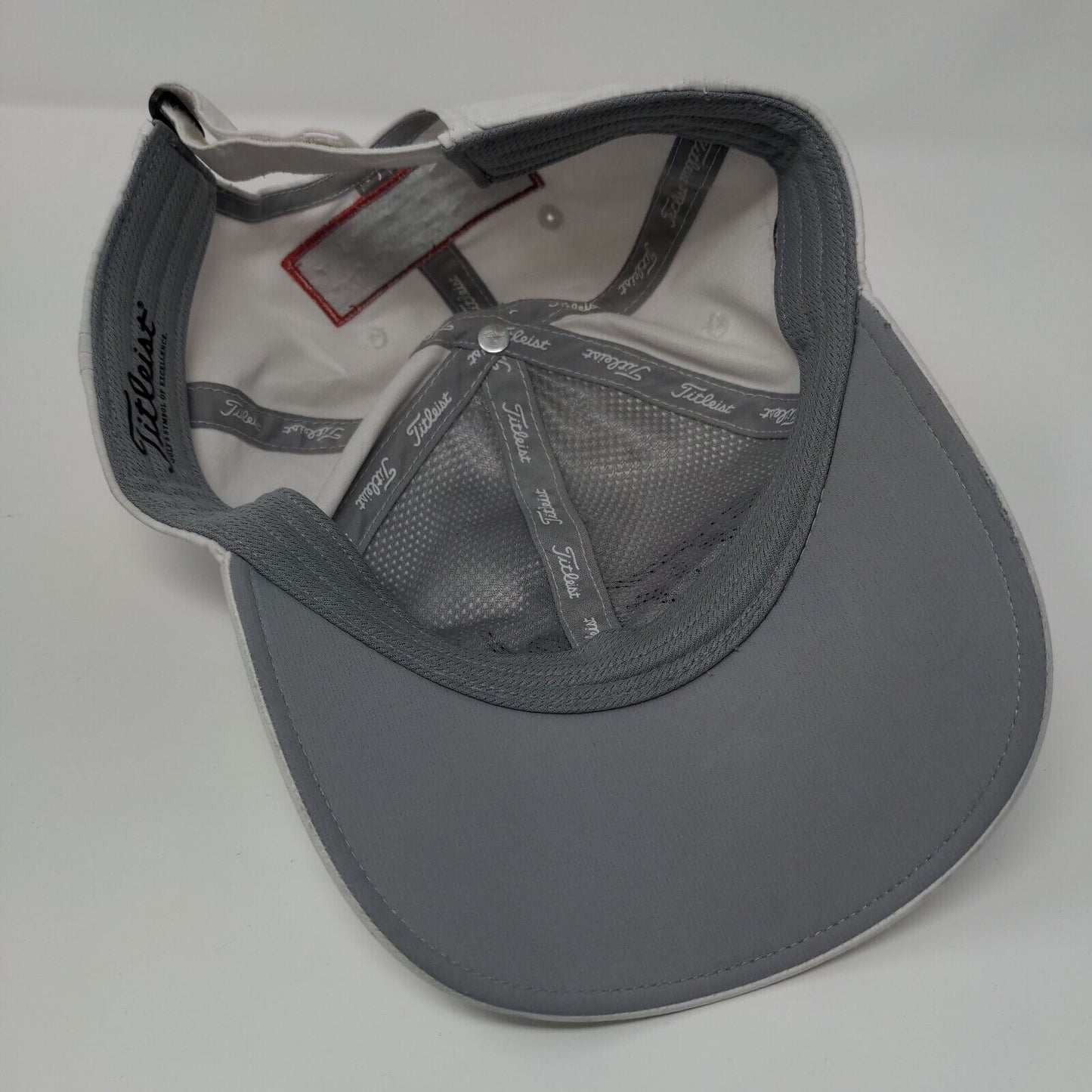 Titleist Strapback Golf Hat White OSFA Adjustable Embroidered 6 Panel