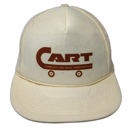 Otto Trucker Hat Beige One Size CART Community Rural Transportation Rope Brim