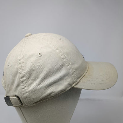 Nautica Baseball Cap Beige One Size Slideback Cotton Embroidered Blue Sail Hat