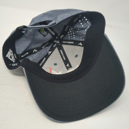 Pacific Headwear Baseball Cap Gray One Size Laser Cut MRK Logo Performance Hat