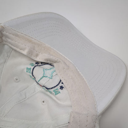 Seattle Washington Strapback Baseball Cap White OS Adjustable Embroidered DMR