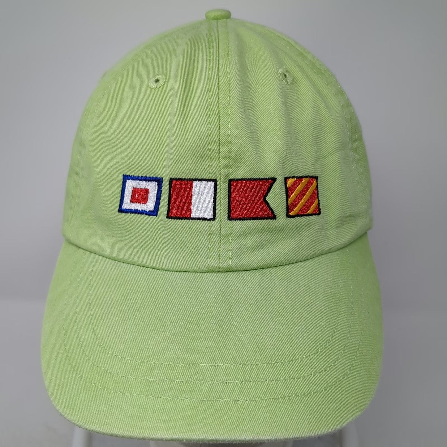 Adams Baseball Cap Green One Size Watch Hill Boat Yard Nautical Flags Hat