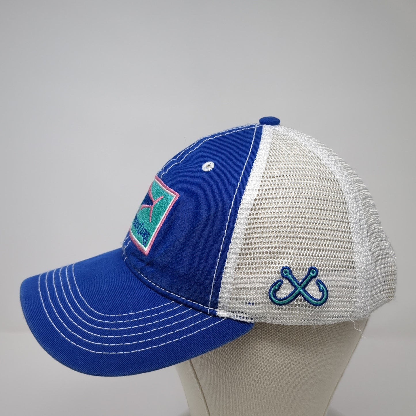Southern Lure Snapback Trucker Hat Blue One Size Mesh Back Adjustable