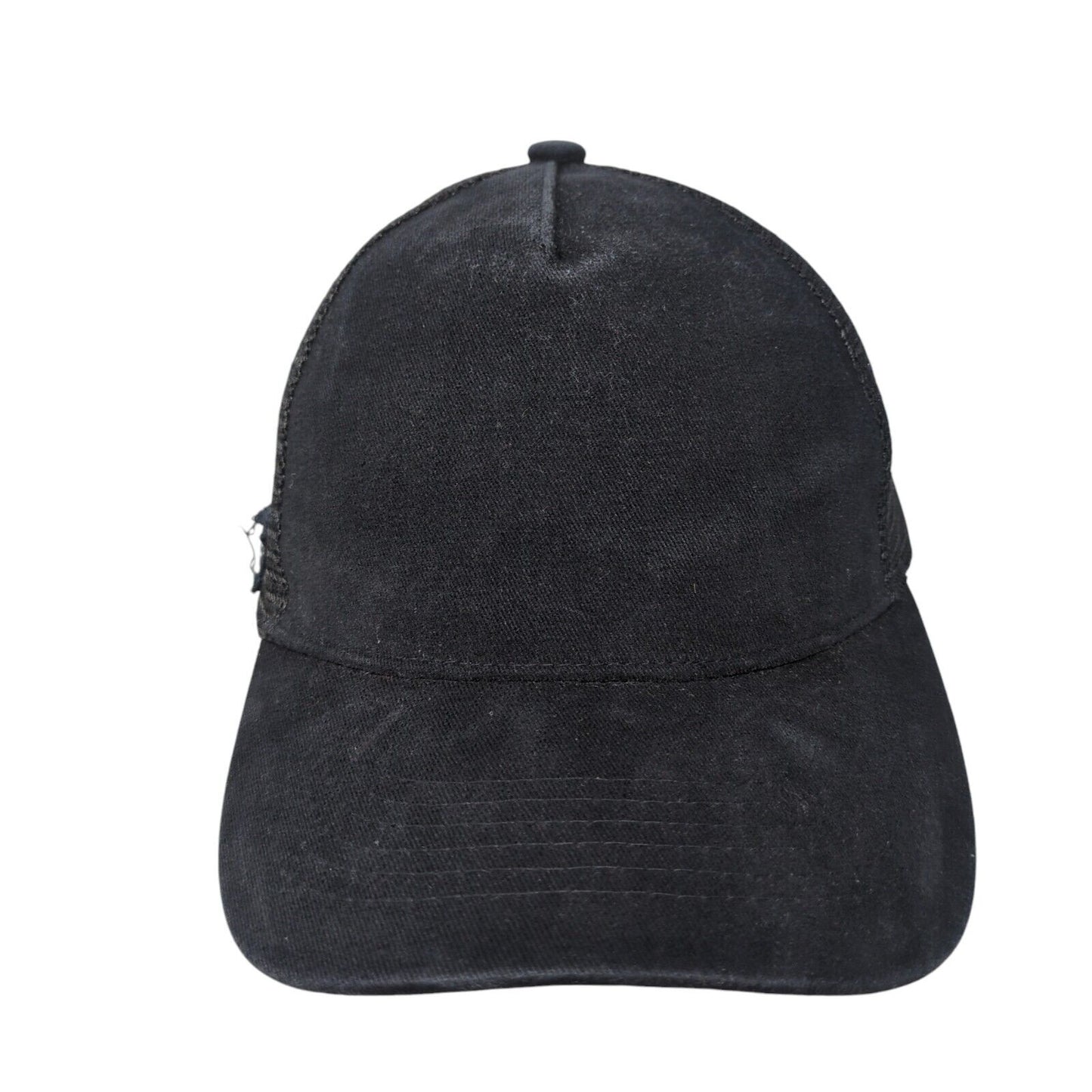 Blue Sheep Snapback Mesh Back Trucker Hat Black One Size Adjustable Solid