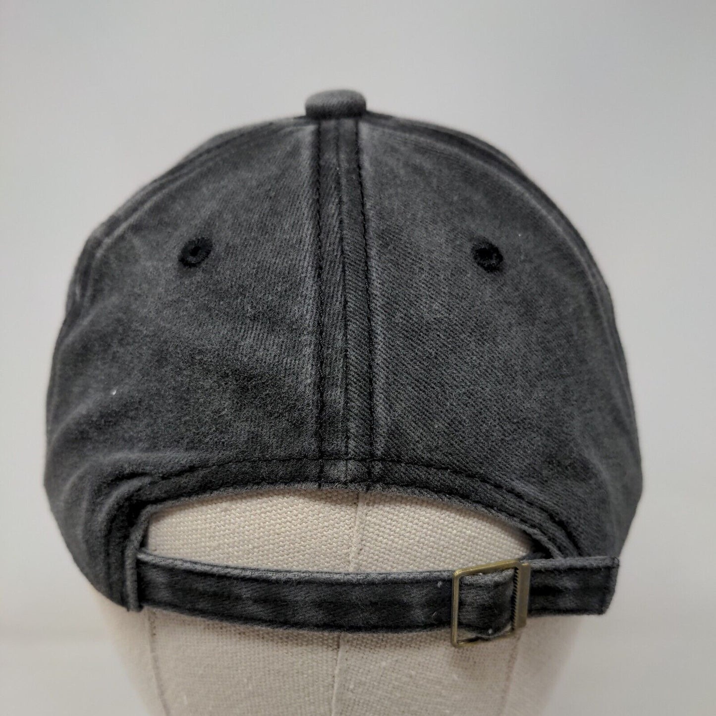Mini Slideback Hat Gray One Size Adjustable Embroidered Logo 6 Panel Cotton