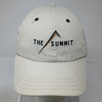 Hyp Baseball Cap Beige One Size Side Zipper Pocket Mountain Logo Cotton Hat
