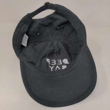 Deep Bay Perfect Simplicity Slideback Hat Black One Size Embroidered
