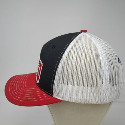 Richardson Trucker Hat Black Red White One Size Franklin Building Supply Mesh