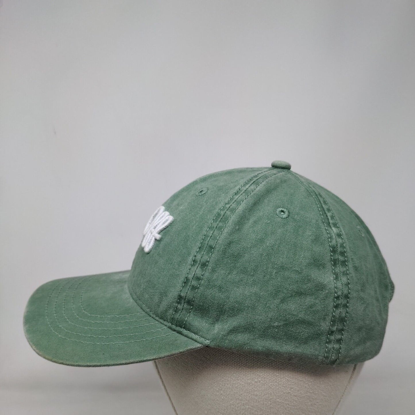 Day Off Slideback Hat Green OSFM Adjustable Embroidered Vented Holes 6 Panel