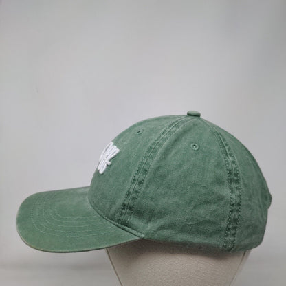 Day Off Slideback Hat Green OSFM Adjustable Embroidered Vented Holes 6 Panel