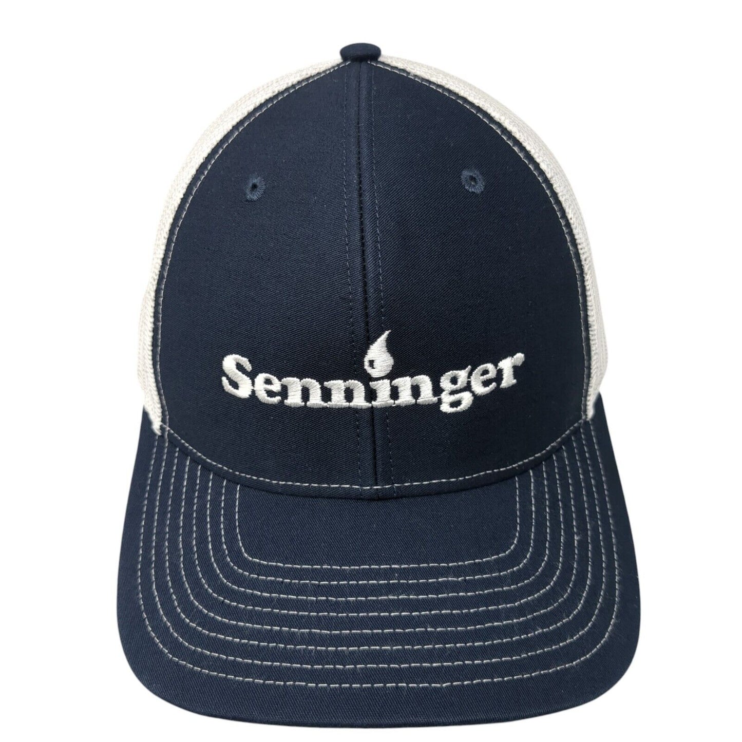 Senninger Snapback Trucker Hat Blue One Size Adjustable Mesh Back Richardson