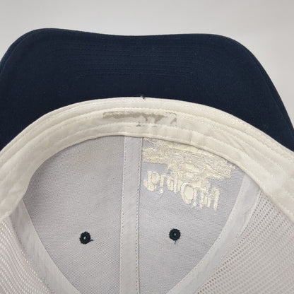 Big City Coffee & Cafe Snapback Trucker Hat Blue One Size Mesh Back