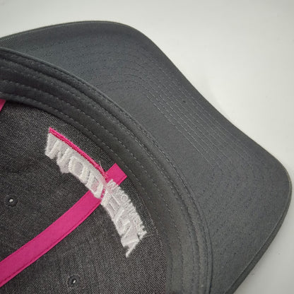 Richardson Trucker Hat Gray Pink One Size Modern Machinery Logo Mesh Snapback