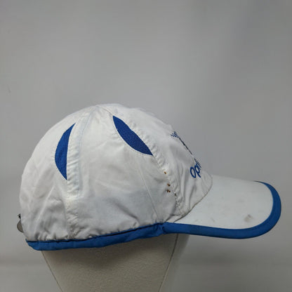 OpsTechPro Strapback Hat White OSFM Embroidered Mesh Trim Hit Wear
