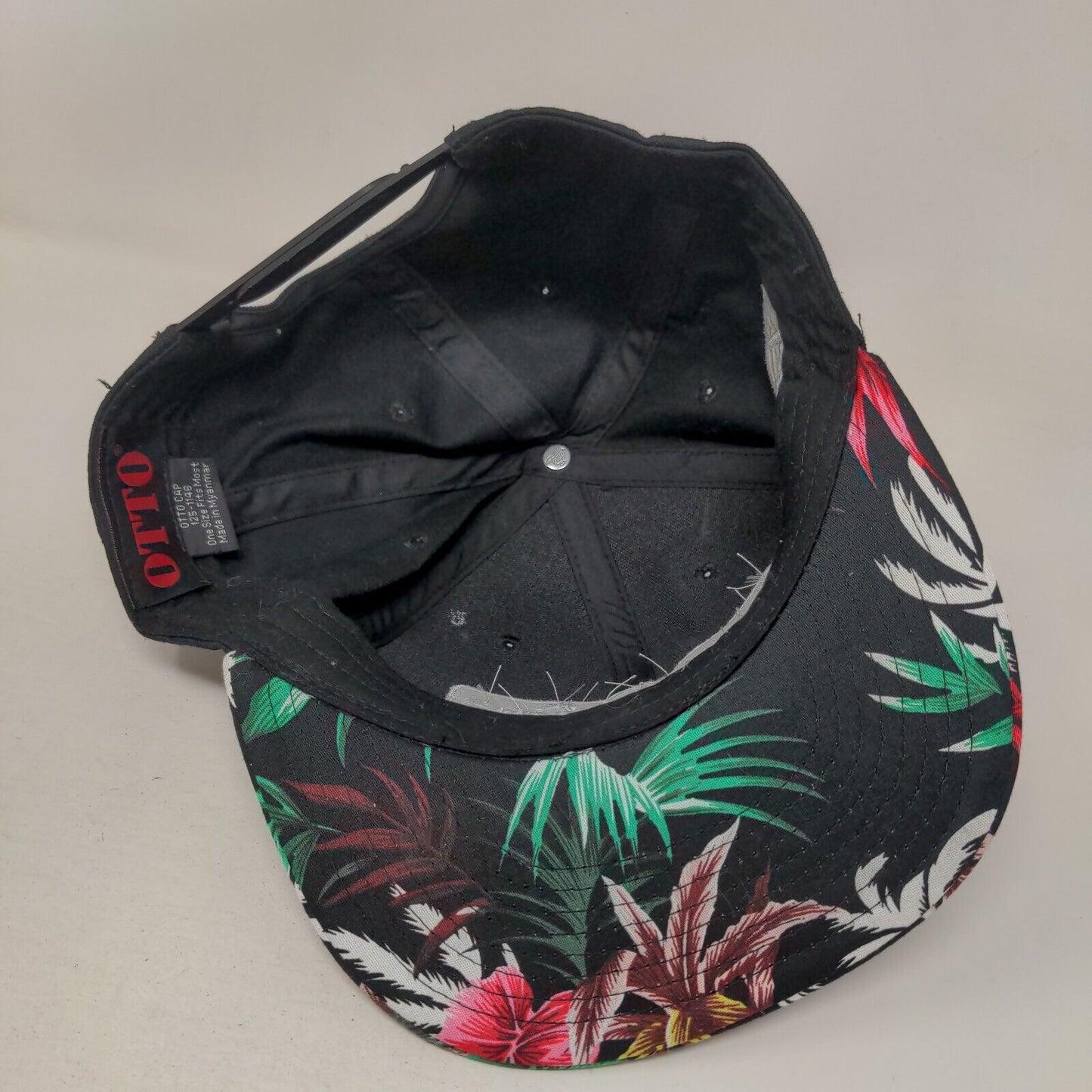 Low Life Bar Snapback Hat Multicolor OSFA Adjustable Embroidered Floral Otto
