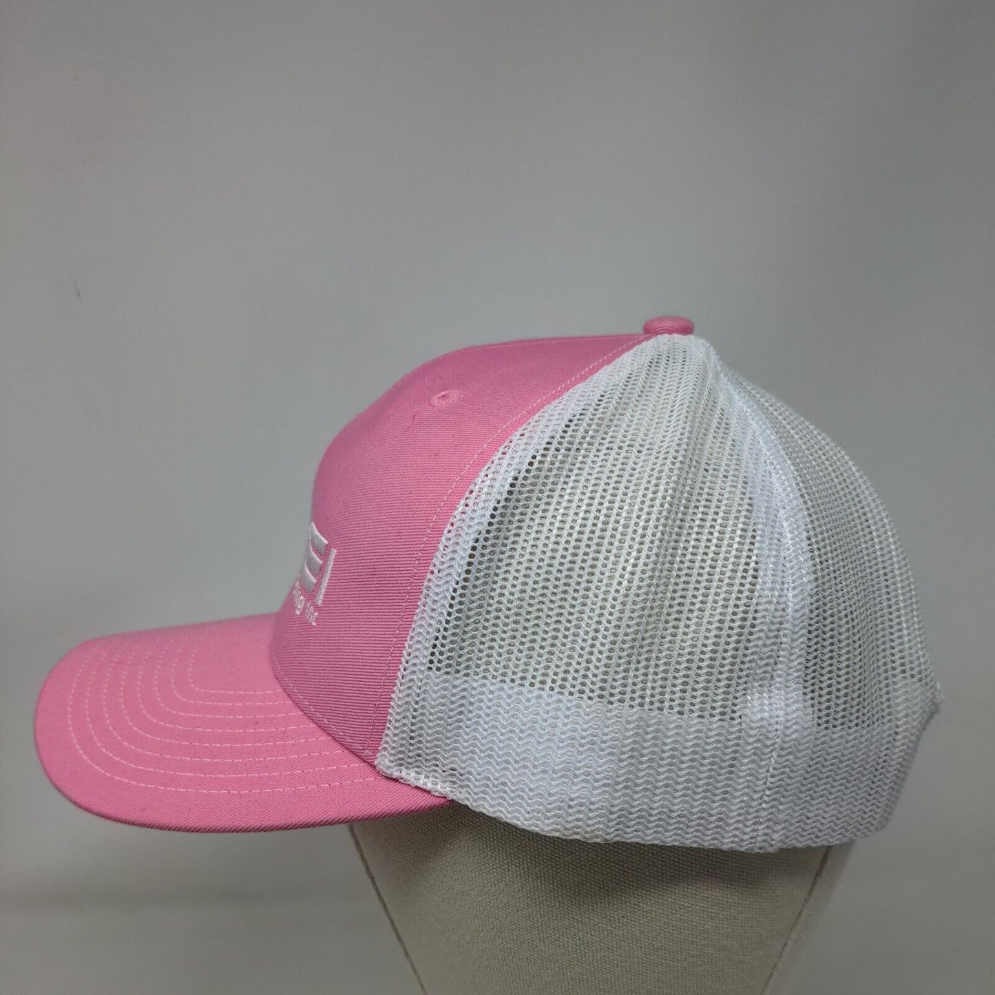 WEI Wright Excavating Inc Mesh Back Trucker Hat Pink One Size Richardson